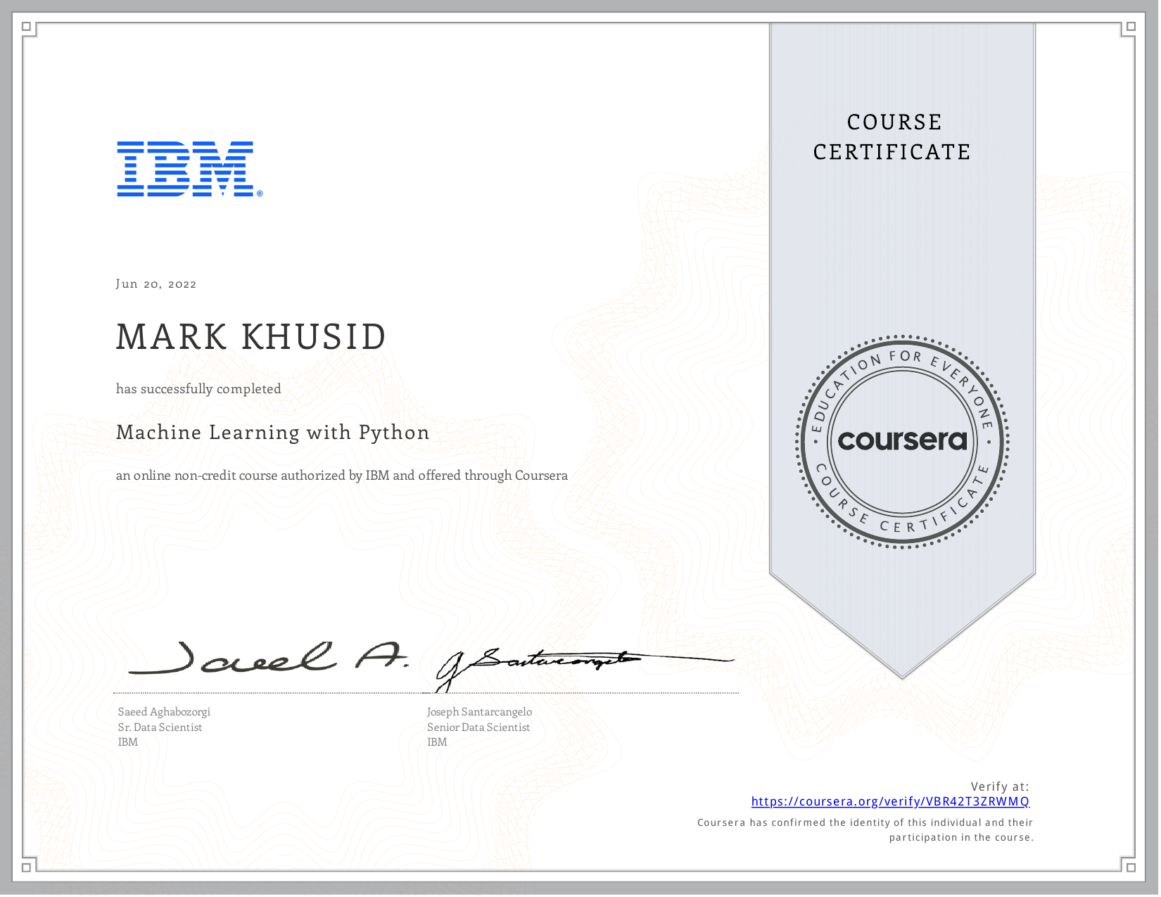 Machine Learning with Python