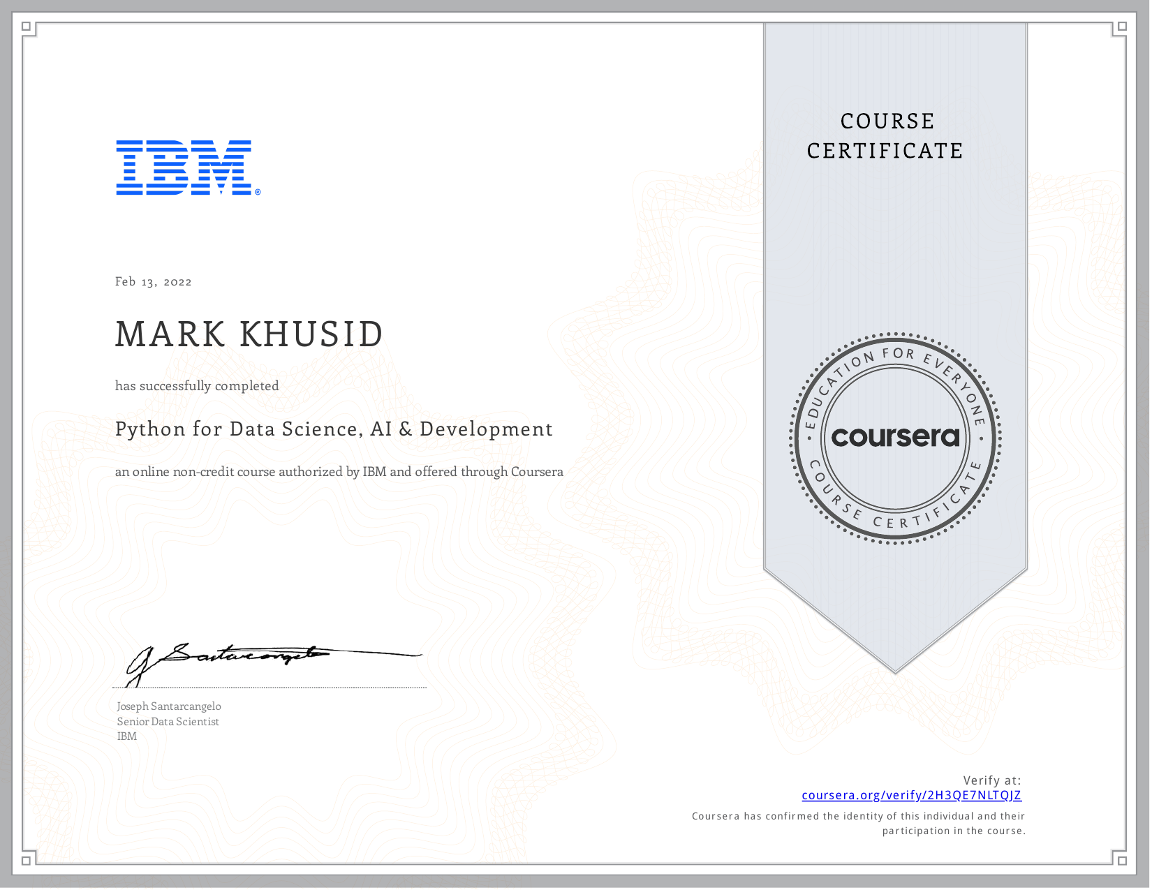 Python for Data Science, AI and Development
