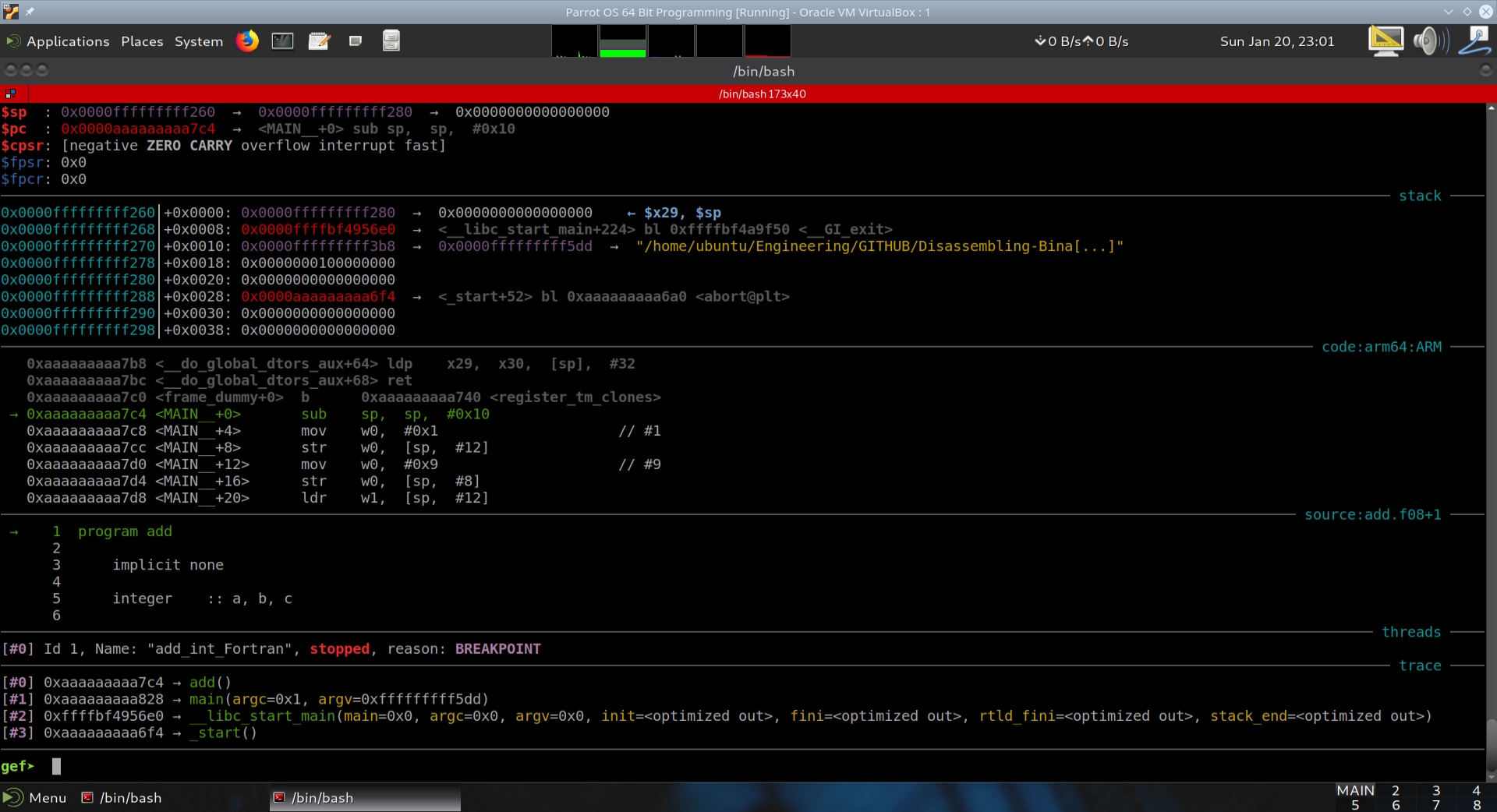 MAIN__ in GDB+GEF Part 1