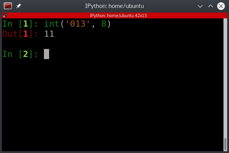 Using Python to convert 013 octal to decimal