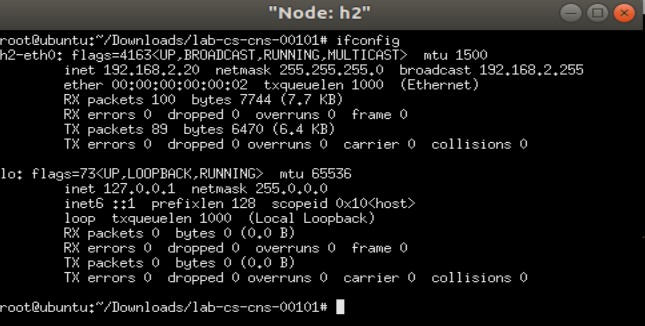 Host 2’s ifconfig Output