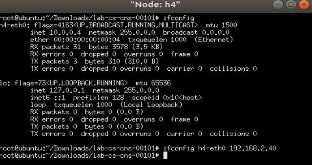 Host 4’s ifconfig Output