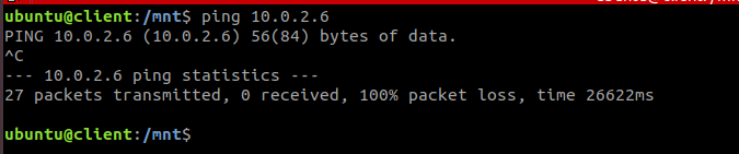 Client Ping of Gateway/Server