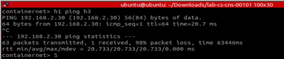 Check Blocking ICMP Traffic from 192.168.2.10 to 192.168.2.30