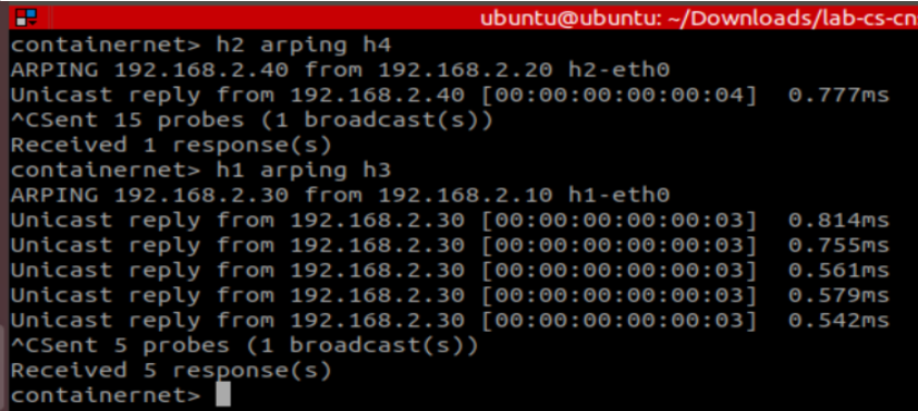Host 2 to Host 4 MAC Address Filtering