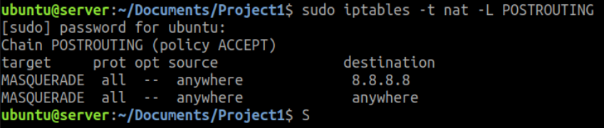 Gateway/Server’s NAT Setup