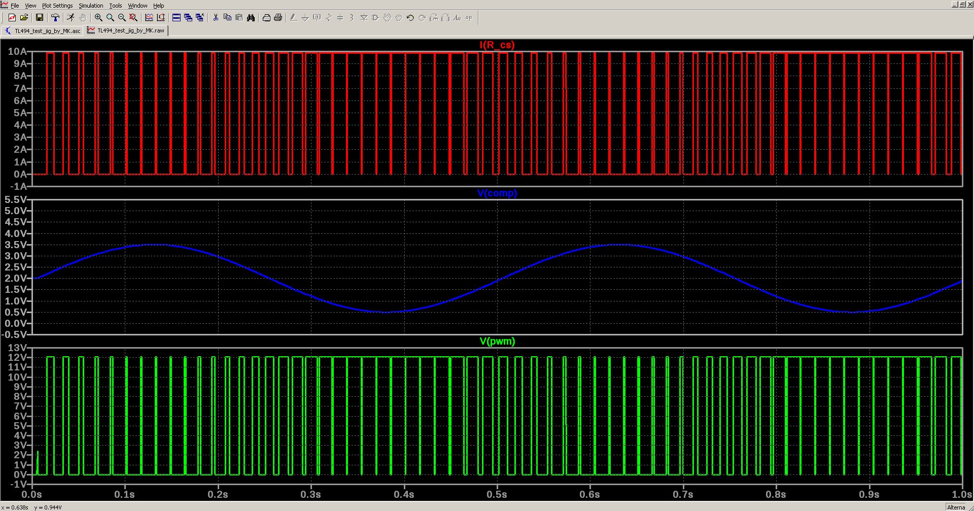 TL494 Test Jig Simulation Run